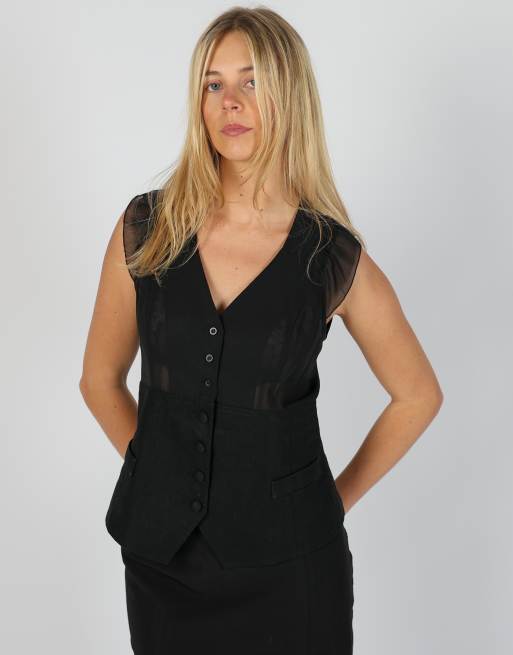 Vintage Unbranded S blouse in black, 3 of 4
