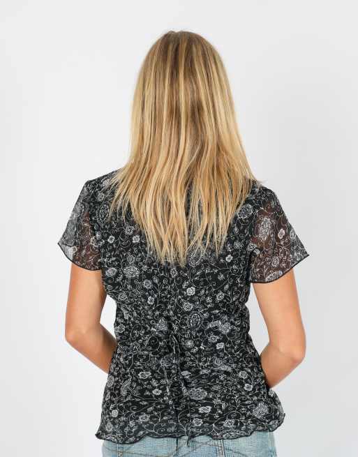 Vintage Unbranded S blouse in black, 2 of 4