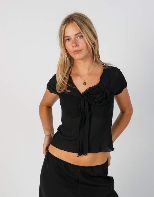 Vintage Unbranded S blouse in black, 1 of 4