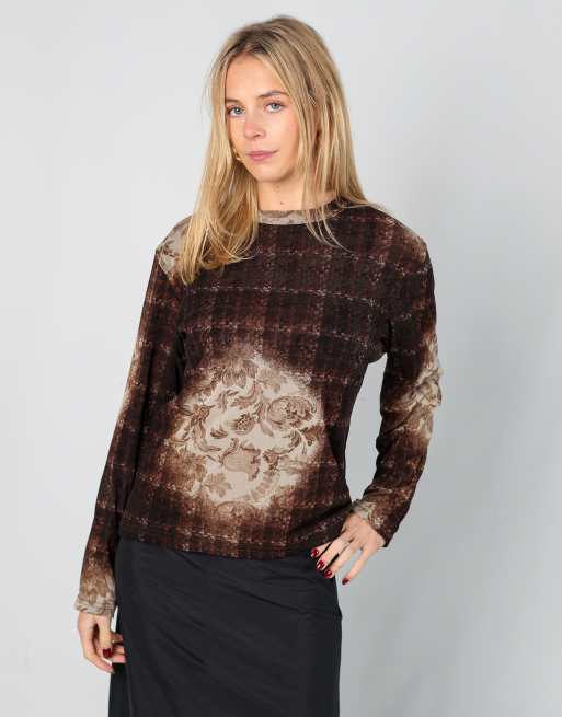 Vintage Unbranded S blouse in brown