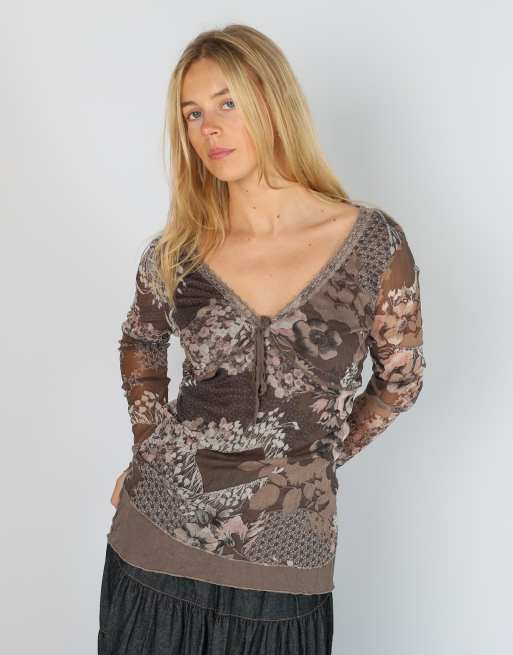 Vintage Unbranded S blouse in brown