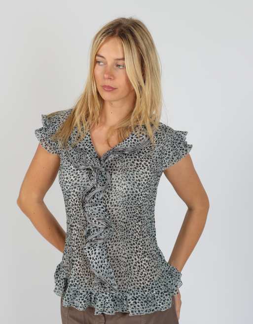 Vintage Unbranded S blouse in grey, 3 of 4
