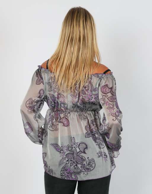 Vintage Unbranded S blouse in grey, 2 of 4