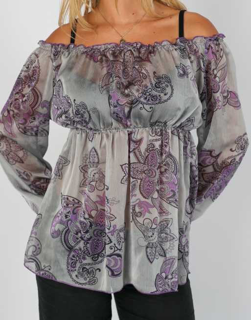 Vintage Unbranded S blouse in grey, 4 of 4