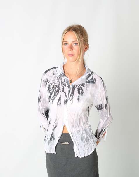 Vintage Unbranded S blouse in ivory - view 1