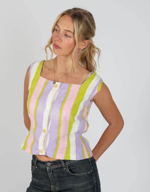 Vintage Unbranded S blouse in ivory, 3 of 4