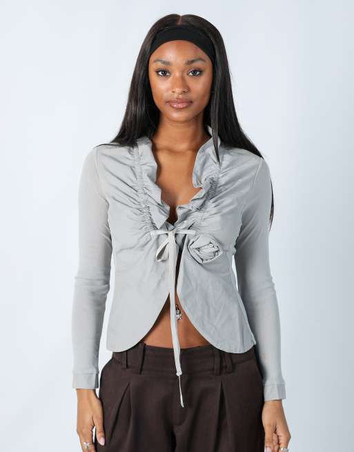 Vintage Unbranded S blouse in light grey