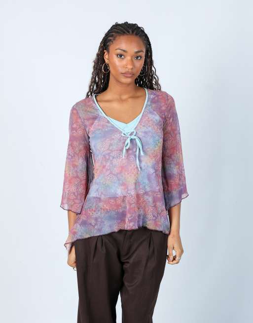 Vintage Unbranded S blouse in lilac purple