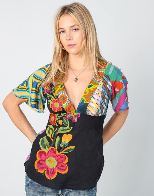 Vintage Unbranded S blouse in multi colured