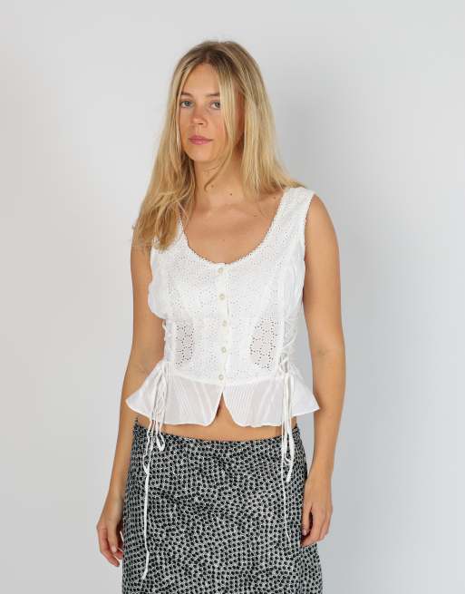 Vintage Unbranded S blouse in white