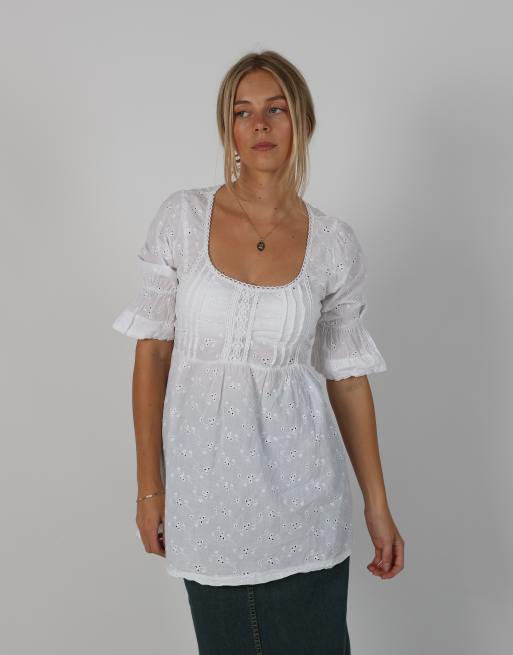 Vintage Unbranded S blouse in white, 3 of 4