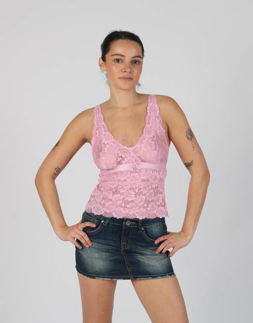Vintage Unbranded S cami in baby pink