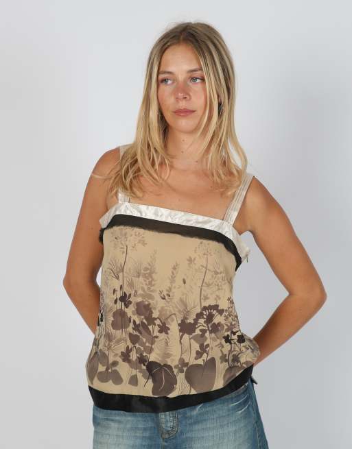 Vintage Unbranded S cami in beige