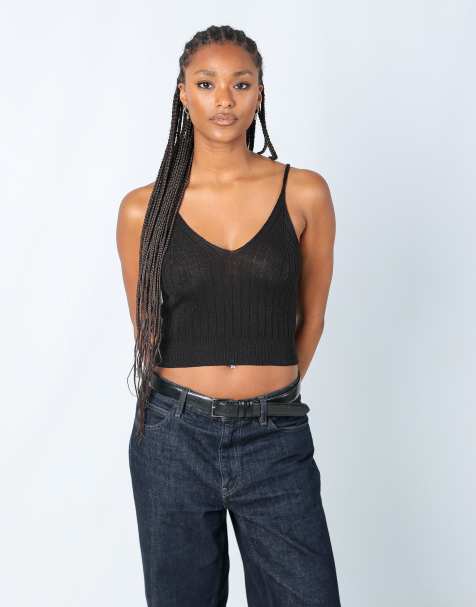 Vintage Unbranded S cami in black - view 1