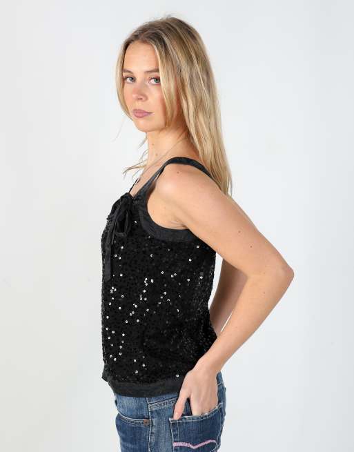 Vintage Unbranded S cami in black, 3 of 4