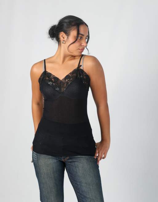 Vintage Unbranded S cami in black, 3 of 4