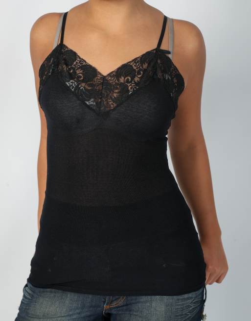 Vintage Unbranded S cami in black, 4 of 4