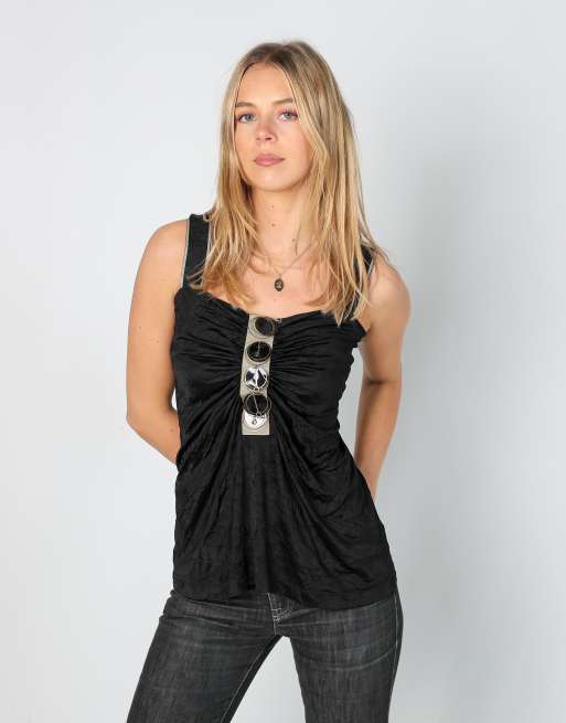 Vintage Unbranded S cami in black