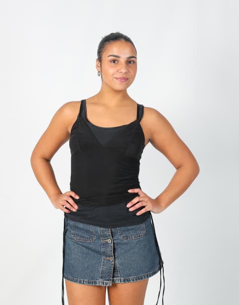 Vintage Unbranded S cami in black - view 1