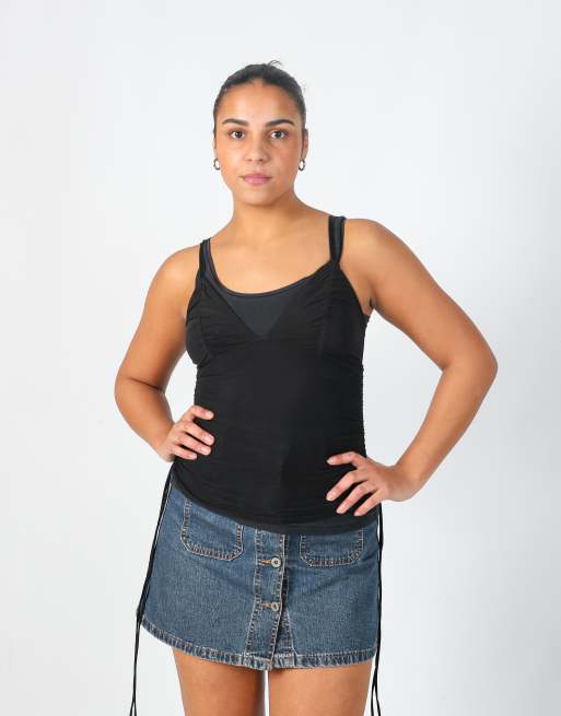 Vintage Unbranded S cami in black, 3 of 4
