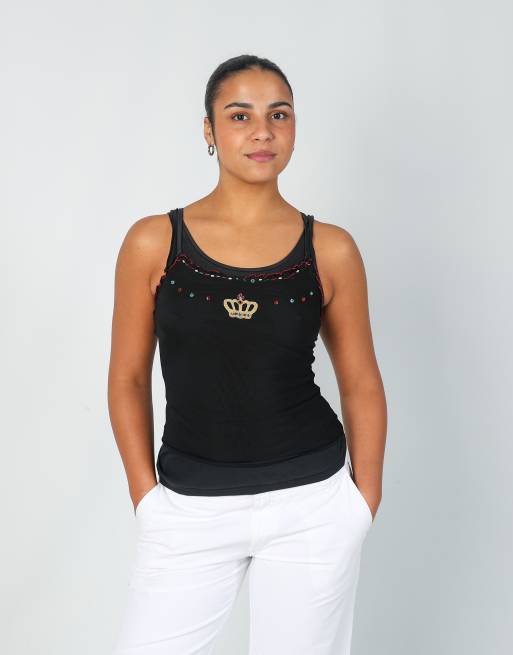 Vintage Unbranded S cami in black, 3 of 4