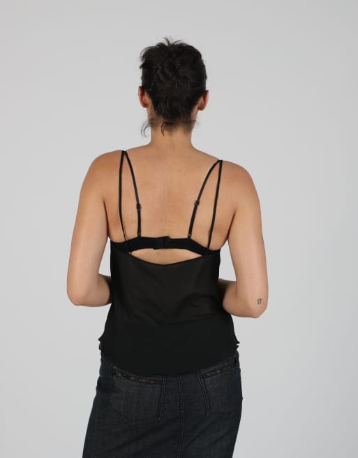 Vintage Unbranded S cami in black, 2 of 4