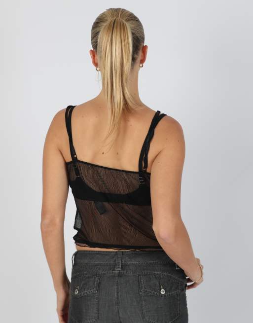 Vintage Unbranded S cami in black, 2 of 4