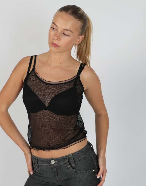 Vintage Unbranded S cami in black, 3 of 4