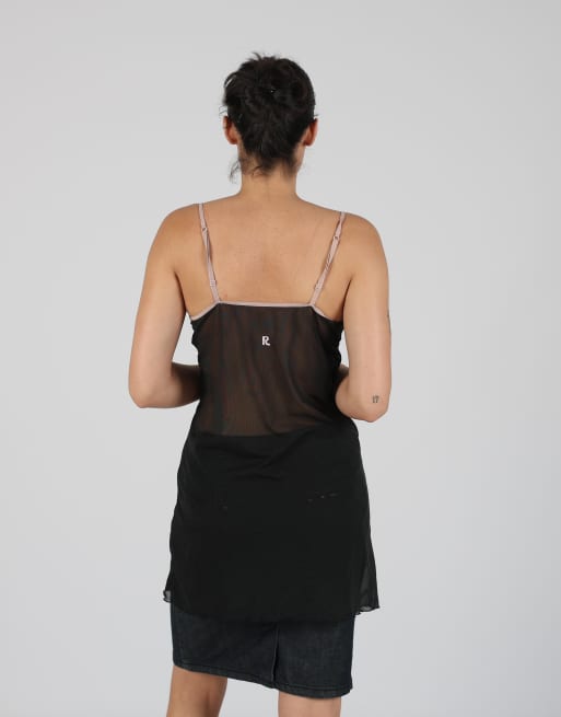 Vintage Unbranded S cami in black, 2 of 4