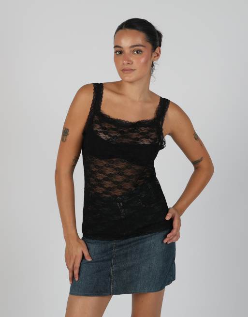 Vintage Unbranded S cami in black