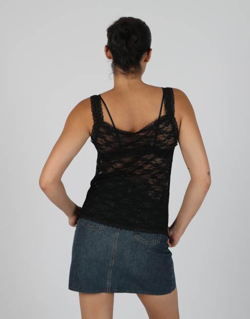 Vintage Unbranded S cami in black, 2 of 4