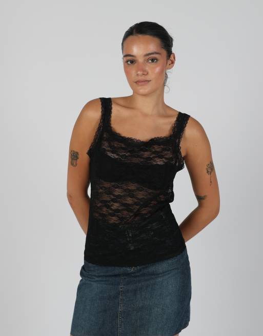 Vintage Unbranded S cami in black, 3 of 4