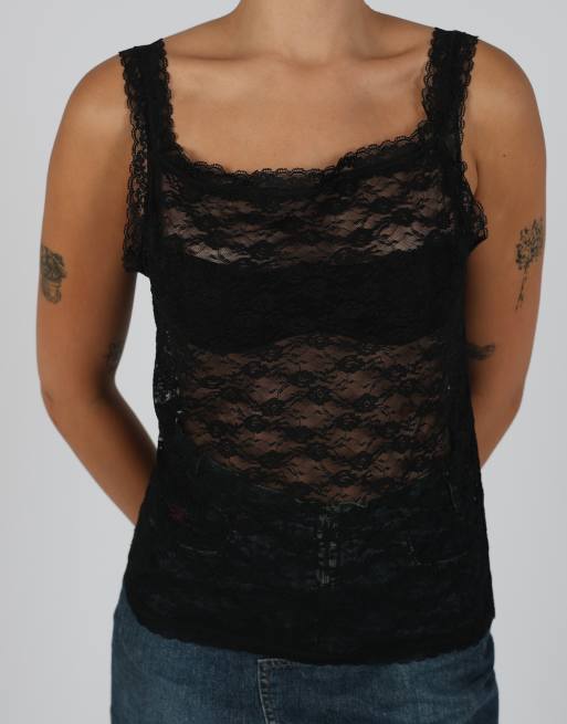 Vintage Unbranded S cami in black, 4 of 4