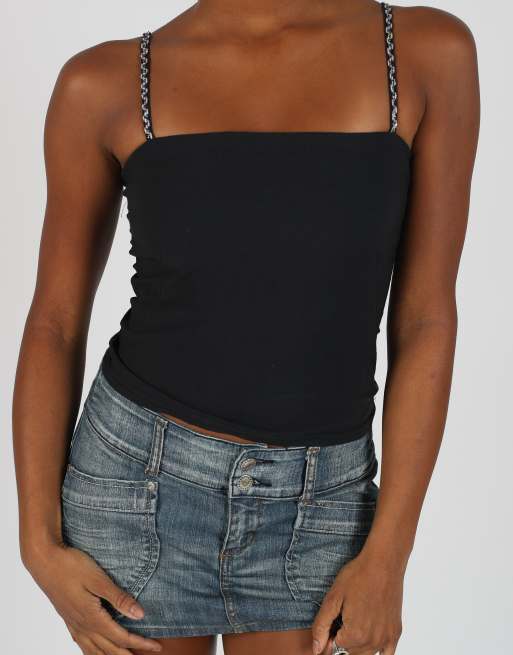 Vintage Unbranded S cami in black, 4 of 4