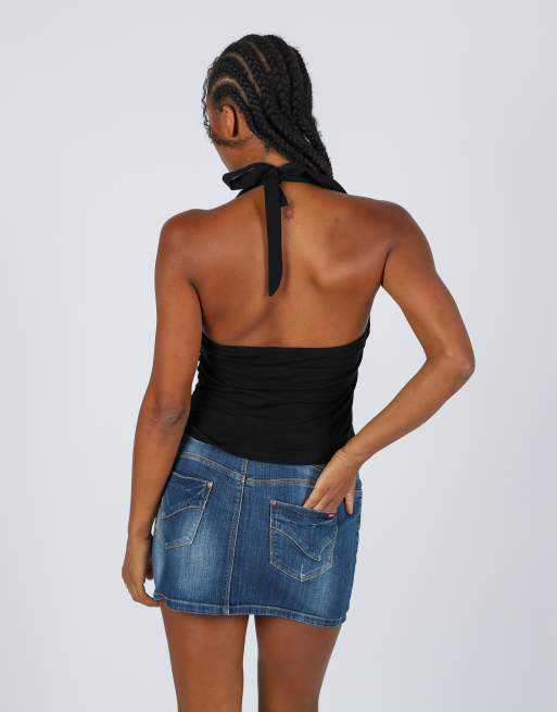 Vintage Unbranded S cami in black, 2 of 4