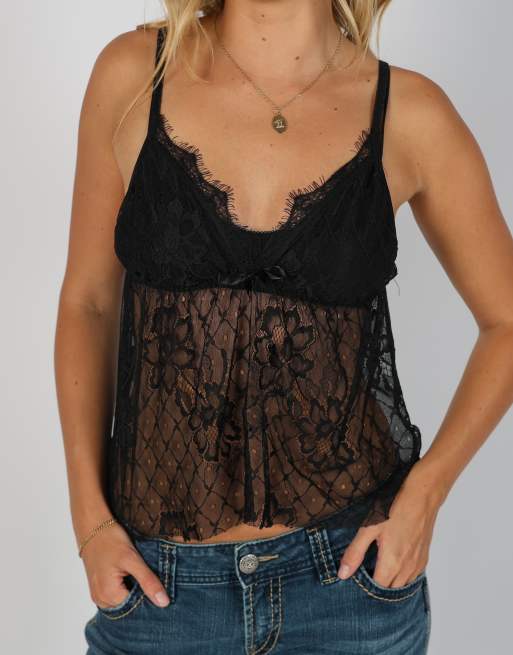 Vintage Unbranded S cami in black, 4 of 4