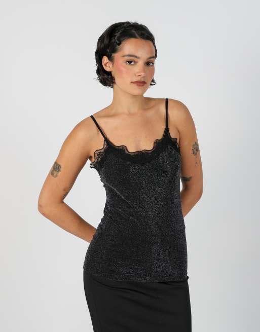 Vintage Unbranded S cami in black, 1 of 4