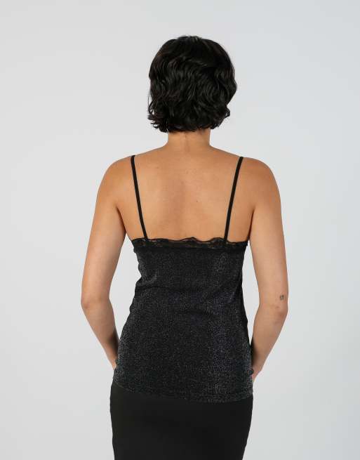 Vintage Unbranded S cami in black, 4 of 4