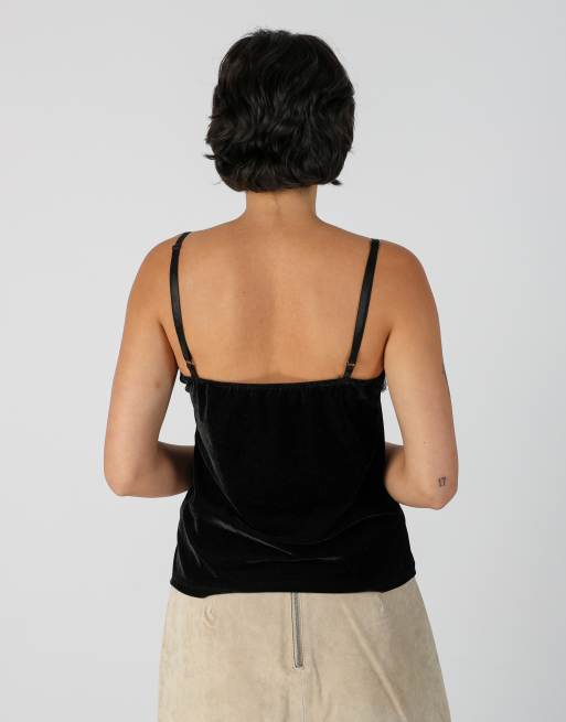 Vintage Unbranded S cami in black, 2 of 4