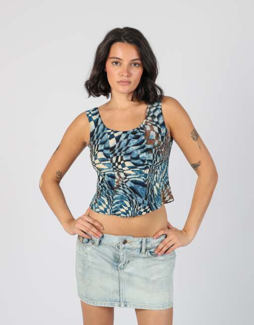 Vintage Unbranded S cami in blue