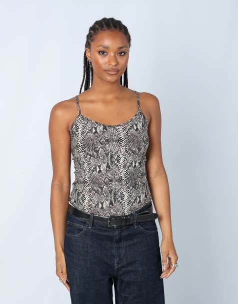 Vintage Unbranded S cami in brown - view 1