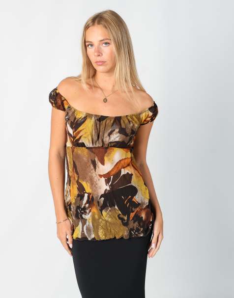 Vintage Unbranded S cami in brown - view 1