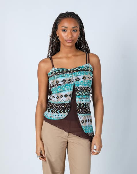 Vintage Unbranded S cami in brown - view 1