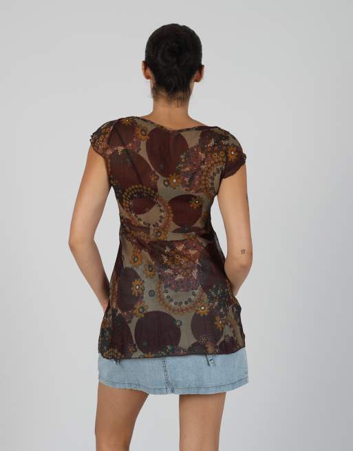Vintage Unbranded S cami in brown, 2 of 4