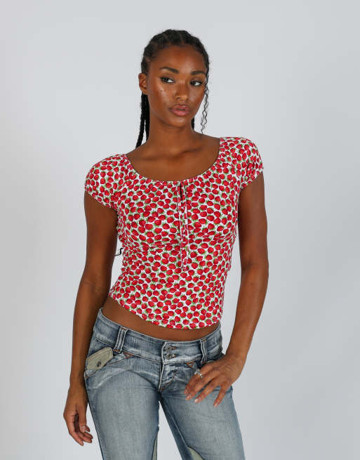 Vintage Unbranded S cami in burgundy red, 3 of 4