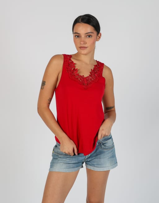 Vintage Unbranded S cami in burgundy red, 1 of 4