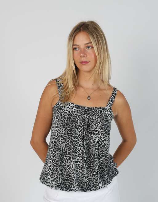 Vintage Unbranded S cami in charcoal grey, 3 of 4