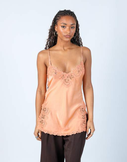 Vintage Unbranded S cami in coral