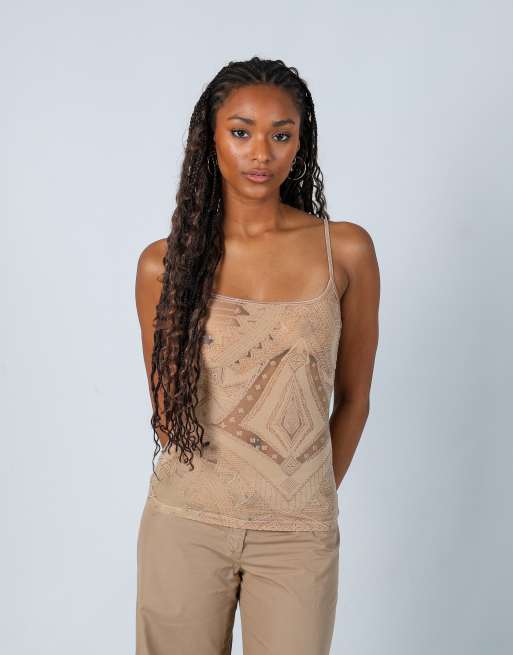 Vintage Unbranded S cami in gold