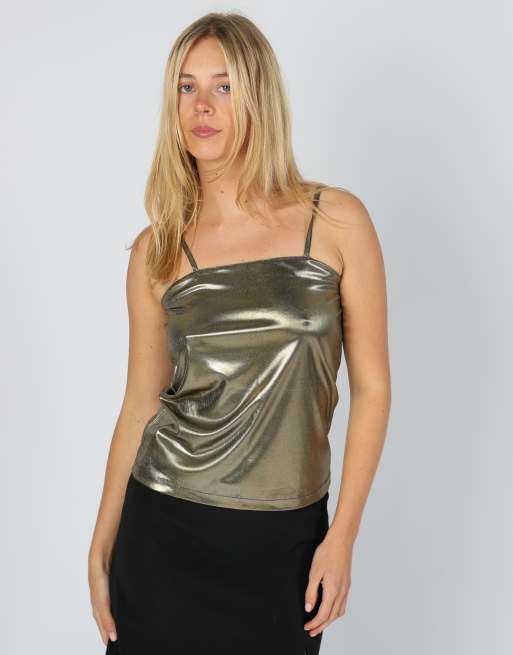 Vintage Unbranded S cami in gold